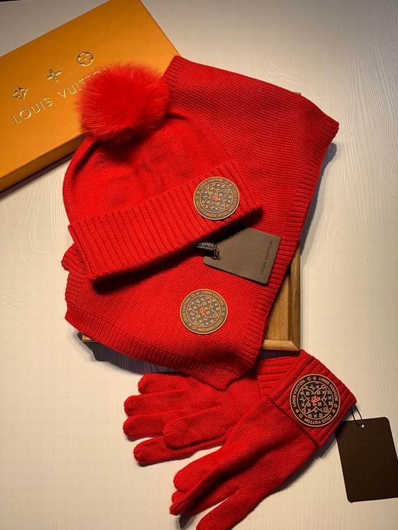 Wholesale Cheap Lv Scarf Hats set