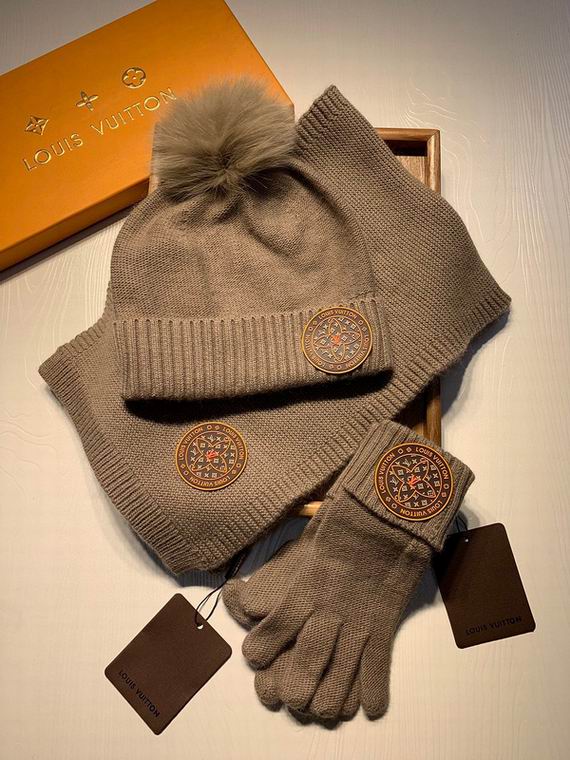 Wholesale Cheap Lv Scarf Hats set