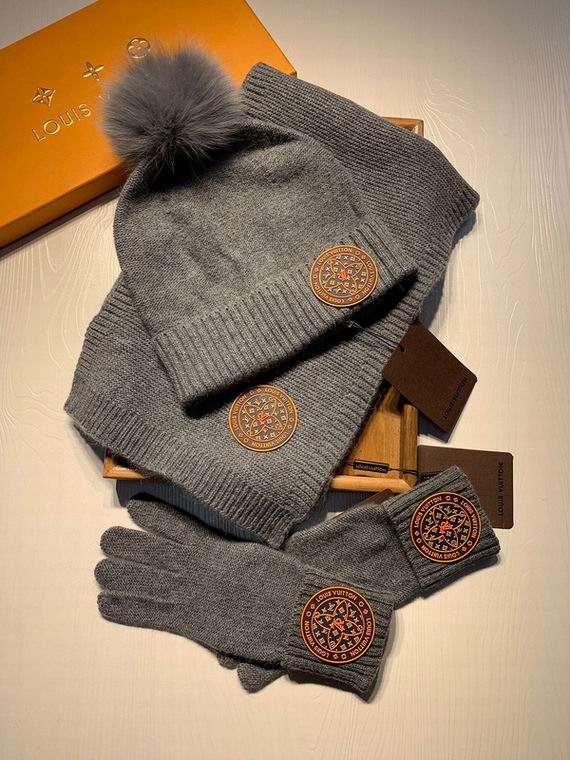 Wholesale Cheap Lv Scarf Hats set