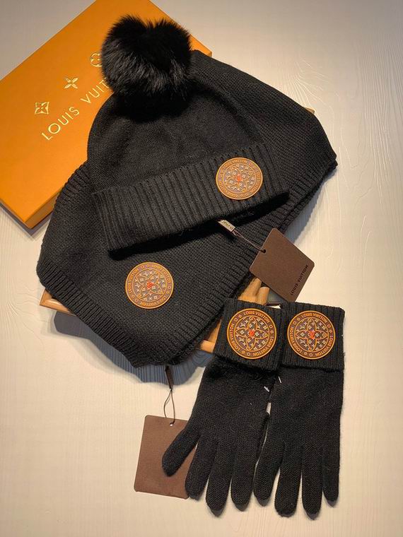 Wholesale Cheap Lv Scarf Hats set