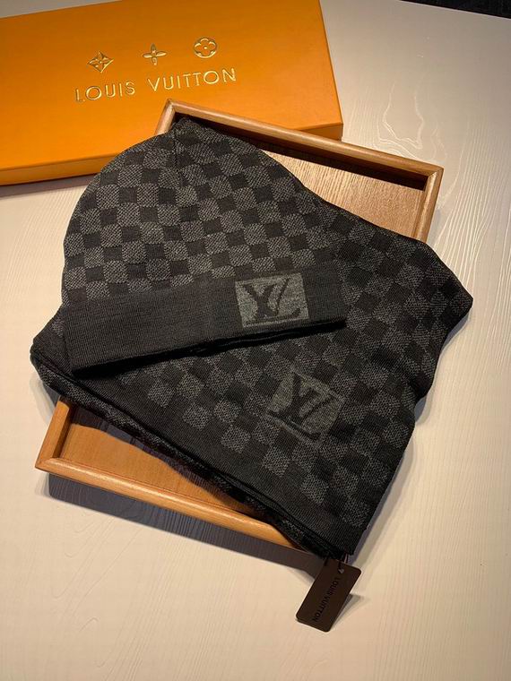 Wholesale Cheap Lv Scarf Hats set