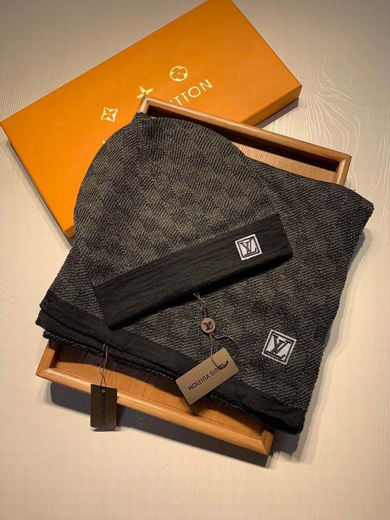 Wholesale Cheap Lv Scarf Hats set