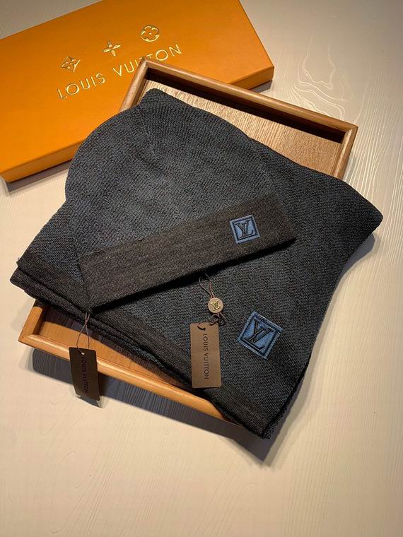 Wholesale Cheap Lv Scarf Hats set