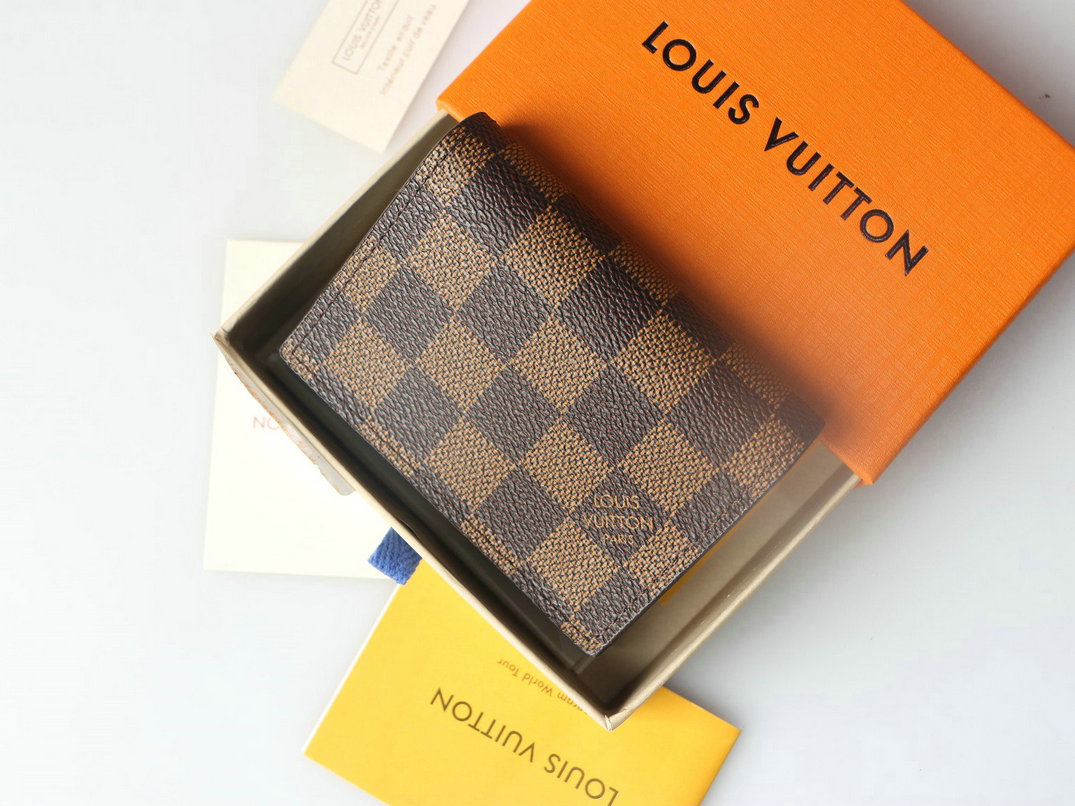 Wholesale Cheap AAA Louis Vuitton Enveloppe Carte De Visite Monogram Canvas Purse & Wallets for Sale