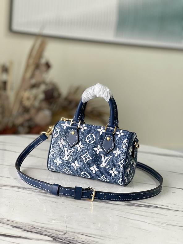Wholesale Cheap Louis Vuitton Speedy Denim 16cm bags for Sale