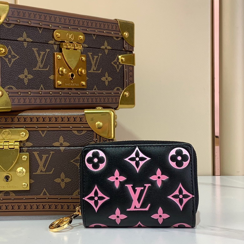 Wholesale AAA Louis Vuitton x Takashi Murakami Lou Wallet Black for Sale