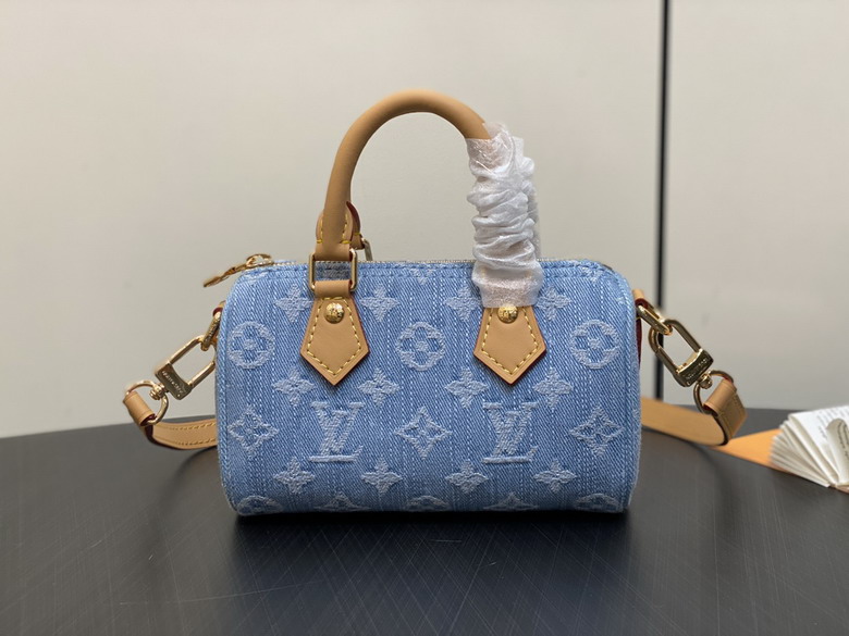 Wholesale High Quality AAA Louis Vuitton Speedy 16 Denim Monogram Canvas Tote Shoulder Bags for Sale