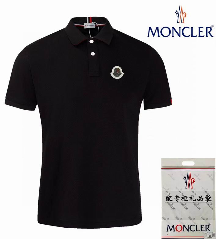 Wholesale Cheap M.oncler Short Sleeve Lapel T Shirts for Sale