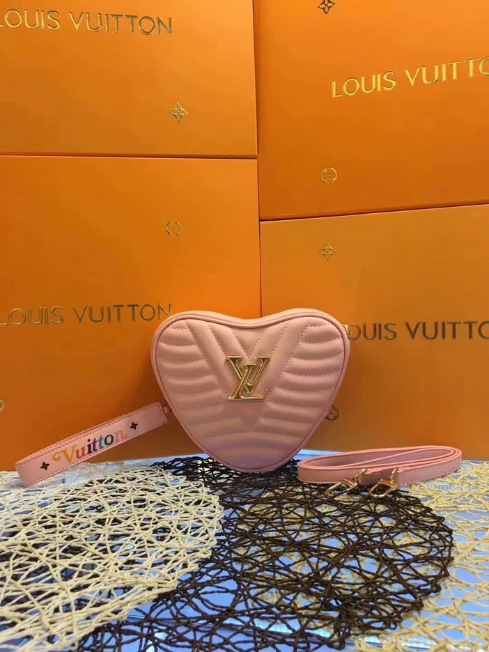 louis vuitton Womens Real Leather Heart Fashion Shoulder Bag