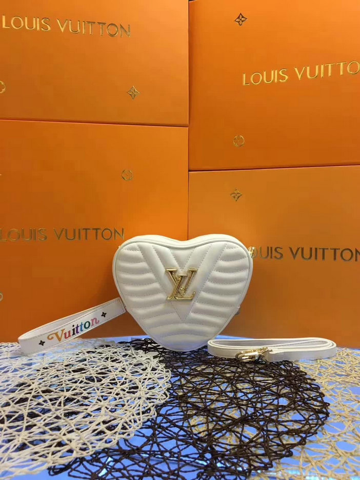 louis vuitton Womens Real Leather Heart Fashion Shoulder Bag