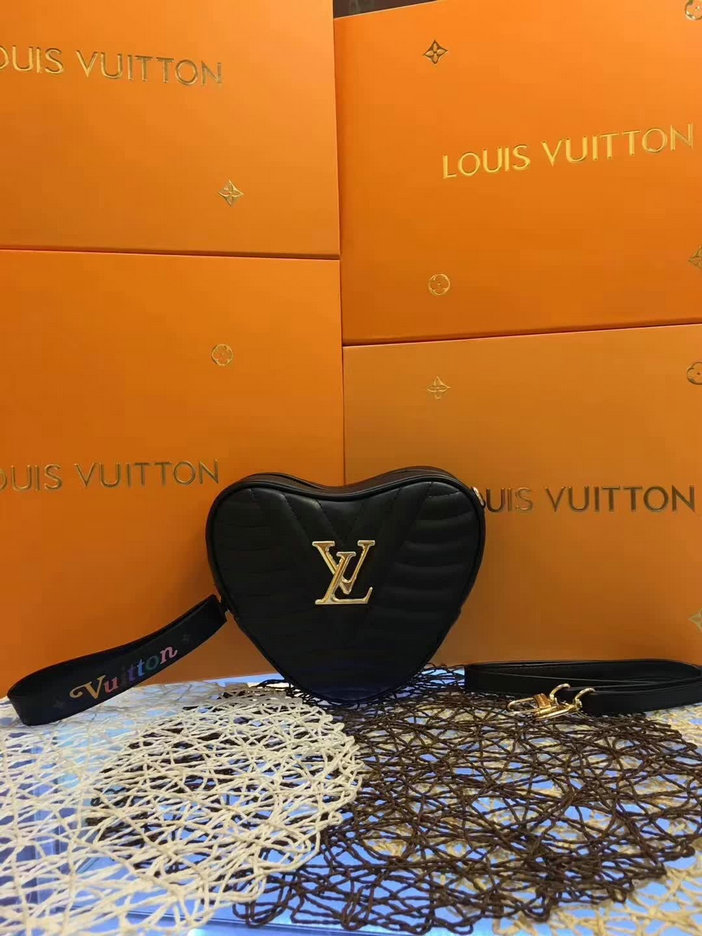 louis vuitton Womens Real Leather Heart Fashion Shoulder Bag