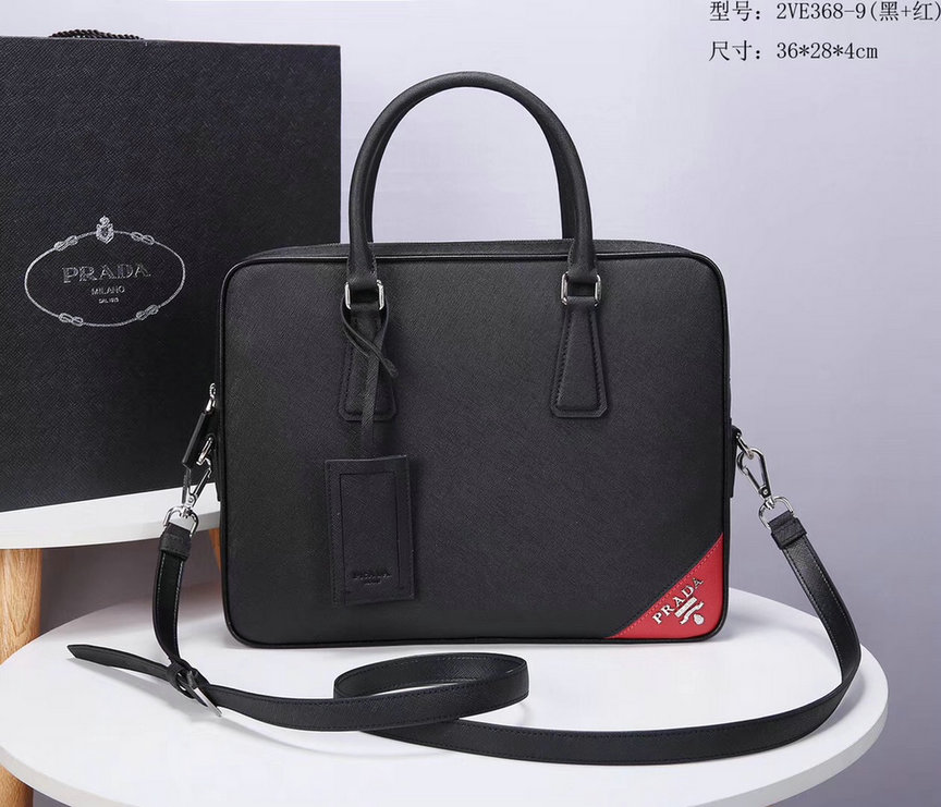 Wholesale Cheap Prada Leather Briefcases Bags for sale
