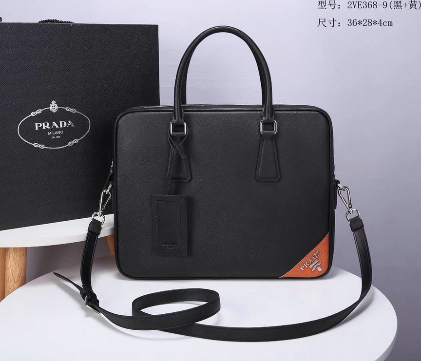 Wholesale Cheap Prada Leather Briefcases Bags for sale