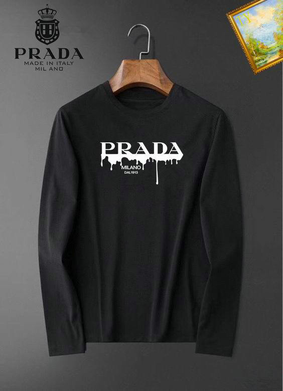 Wholesale Cheap P rada REPLICA Long Sleeve T Shirts for Sale