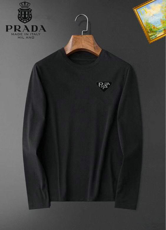 Wholesale Cheap P rada REPLICA Long Sleeve T Shirts for Sale