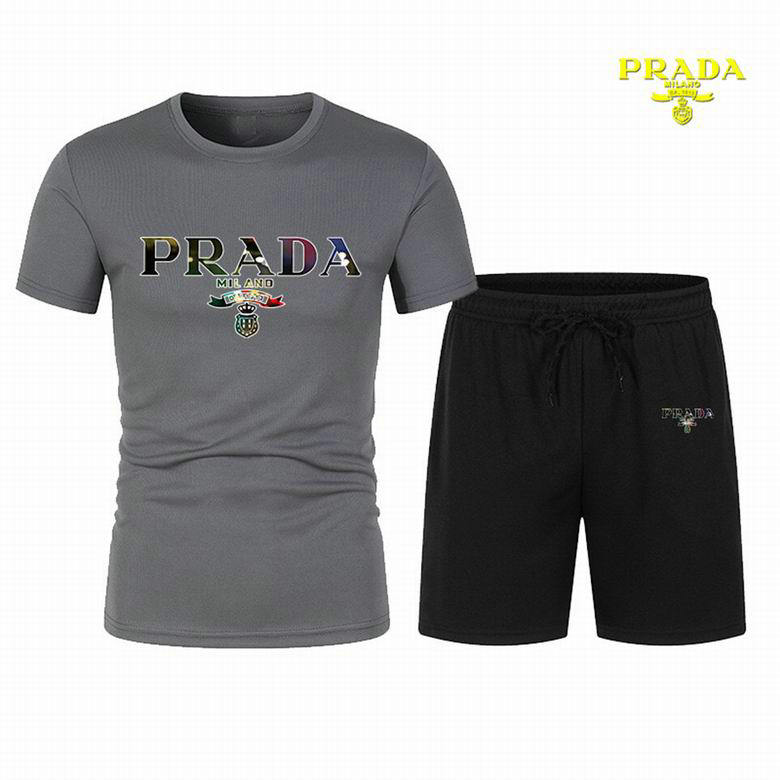 Wholesale Cheap Prada Short Sleeve Tracksuit for Sale