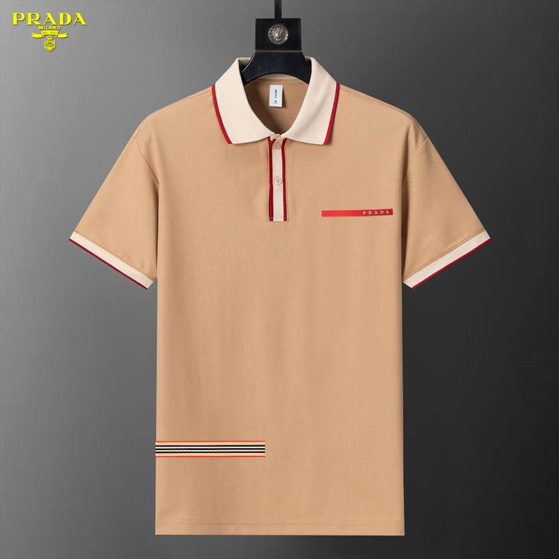 Wholesale High-quality P.rada Short Sleeve Lapel Replica Designer T-Shirts for sale
