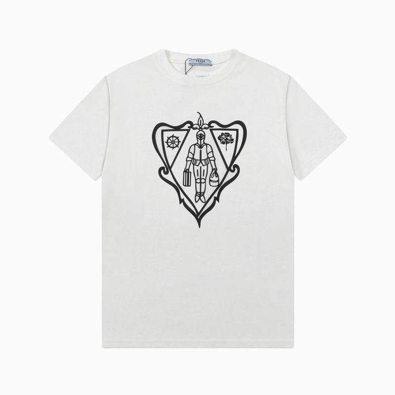 Wholesale Cheap High quality Men's Prada Short Sleeve Replica Designer T Shirts for Sale