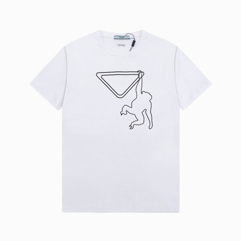 Wholesale Cheap High quality Men's Prada Short Sleeve Replica Designer T Shirts for Sale