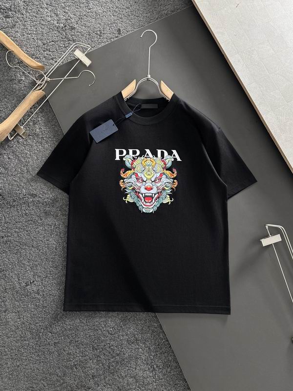 Wholesale Cheap High quality men's Prada Short Sleeve Replica Designer T Shirts for Sale