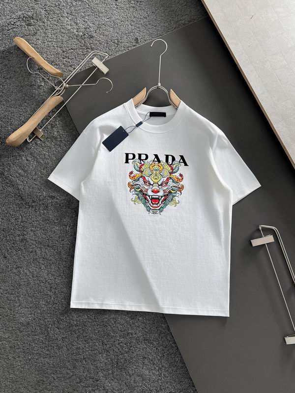 Wholesale Cheap High quality men's Prada Short Sleeve Replica Designer T Shirts for Sale