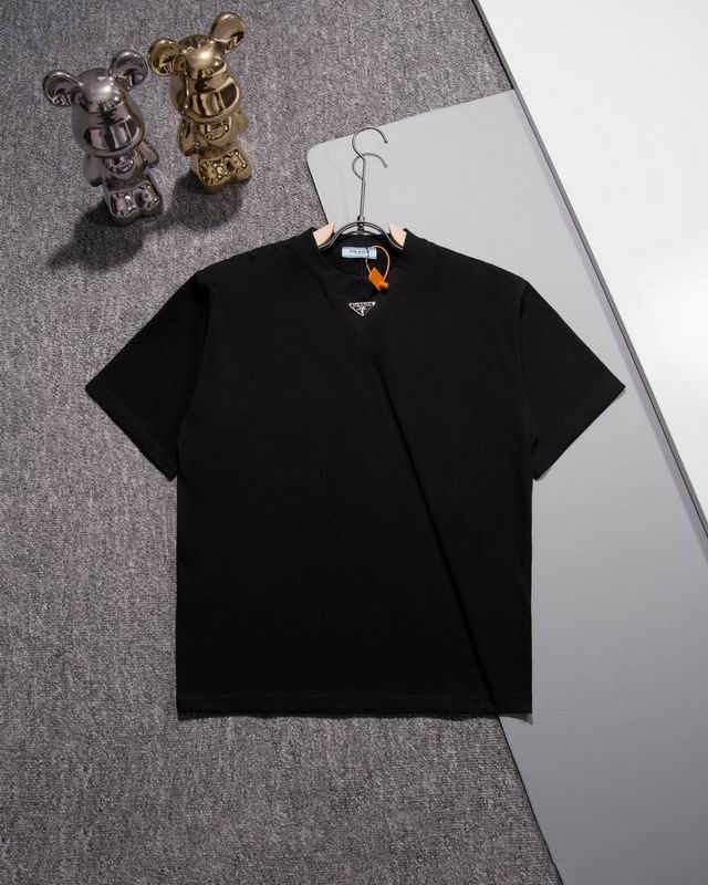 Wholesale Cheap High quality women's P.rada Short Sleeve Replica Designer T Shirts for Sale