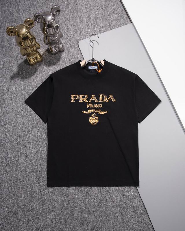 Wholesale Cheap High quality women's P.rada Short Sleeve Replica Designer T Shirts for Sale