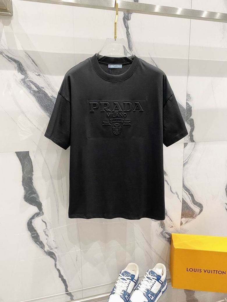 Wholesale Cheap High quality women's P.rada Short Sleeve Replica Designer T Shirts for Sale