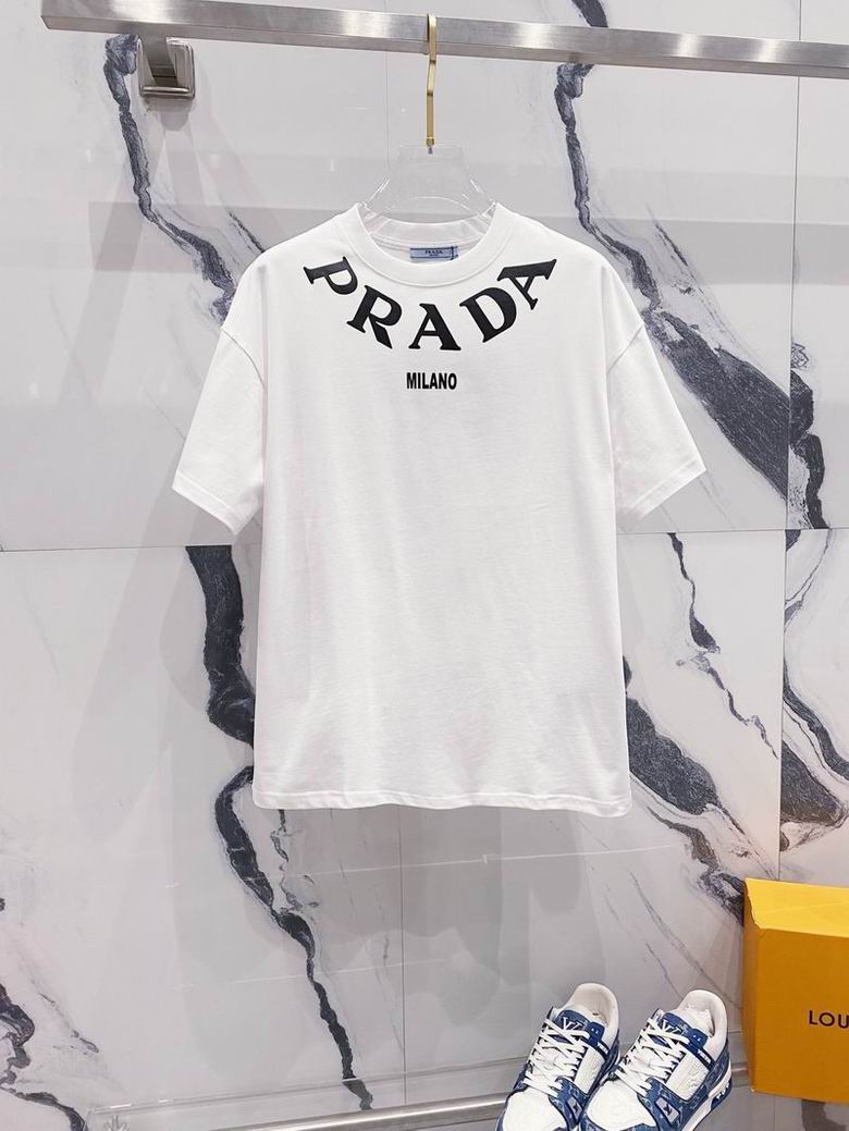 Wholesale Cheap High quality women's P.rada Short Sleeve Replica Designer T Shirts for Sale