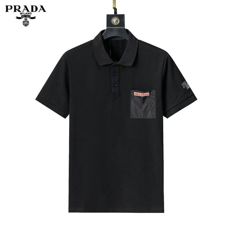 Wholesale Cheap High Quality P.rada Replica Lapel Designer T shirts for Sale