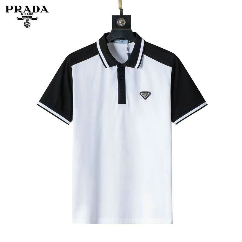 Wholesale Cheap High Quality P.rada Replica Lapel Designer T shirts for Sale