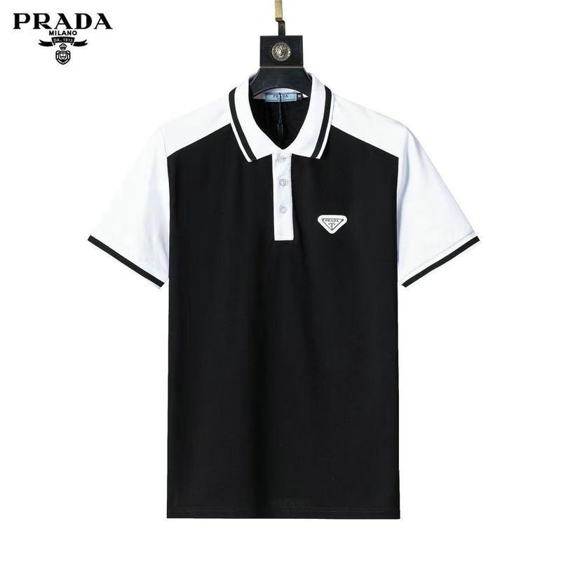 Wholesale Cheap High Quality P.rada Replica Lapel Designer T shirts for Sale
