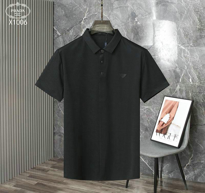 Wholesale Cheap High Quality P.rada Replica Lapel Designer T shirts for Sale
