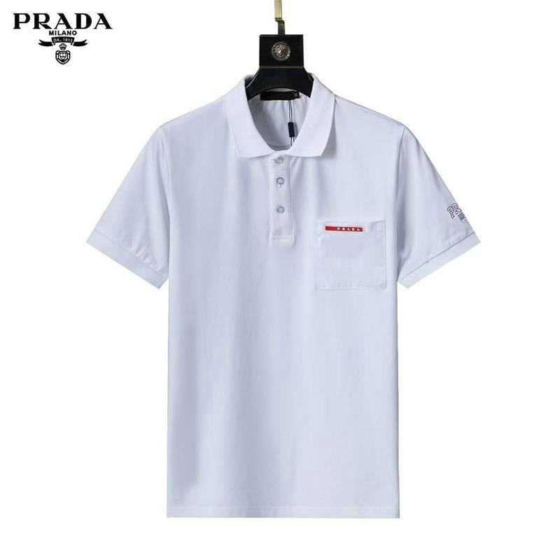 Wholesale Cheap High Quality P.rada Replica Lapel Designer T shirts for Sale
