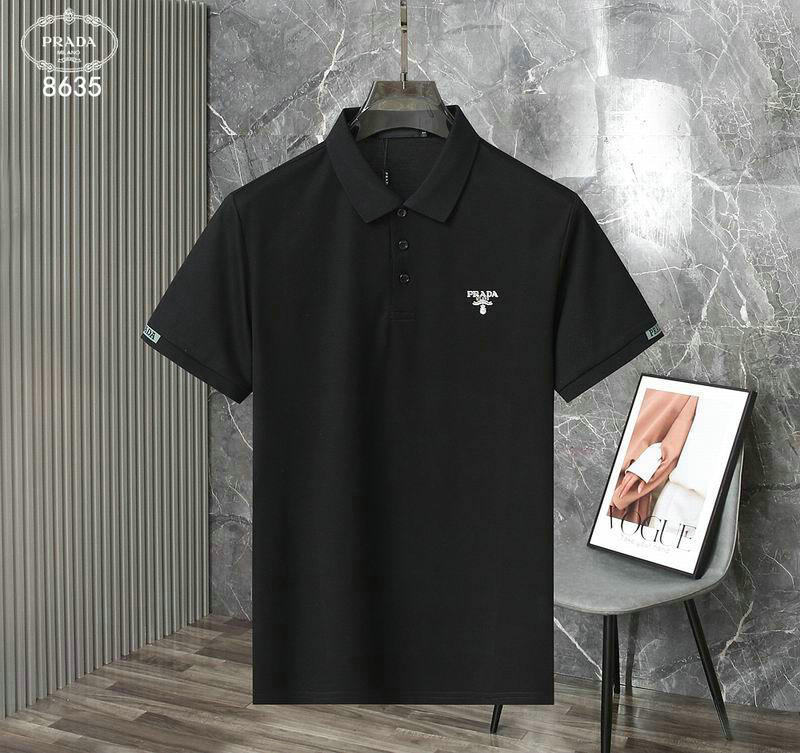 Wholesale Cheap High Quality P.rada Replica Lapel Designer T shirts for Sale