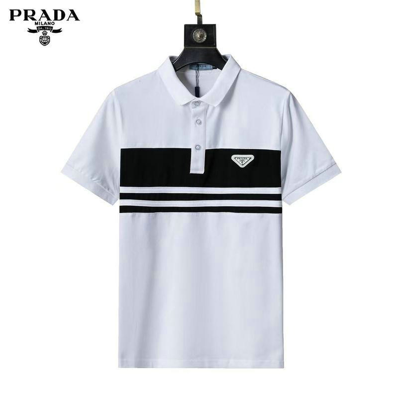 Wholesale Cheap High Quality P.rada Replica Lapel Designer T shirts for Sale