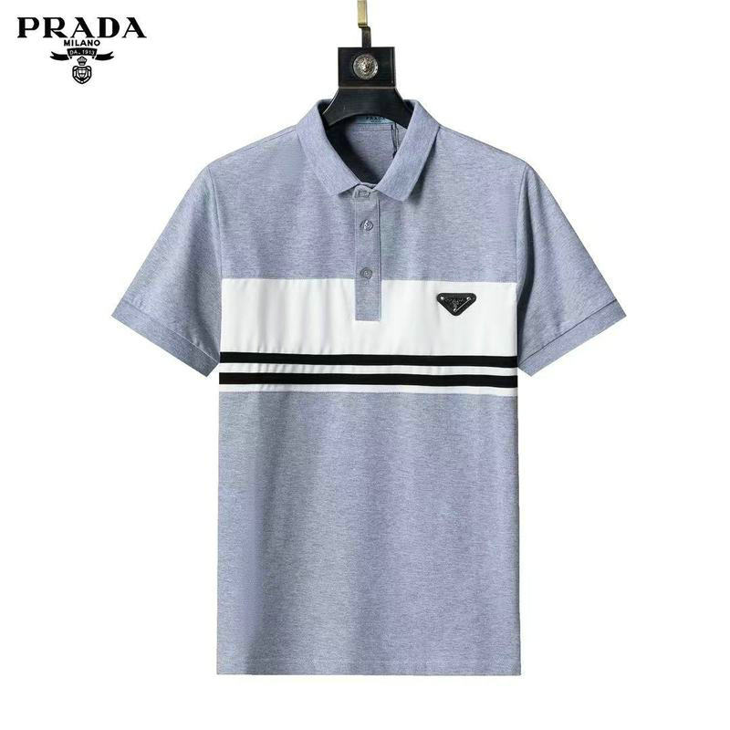 Wholesale Cheap High Quality P.rada Replica Lapel Designer T shirts for Sale