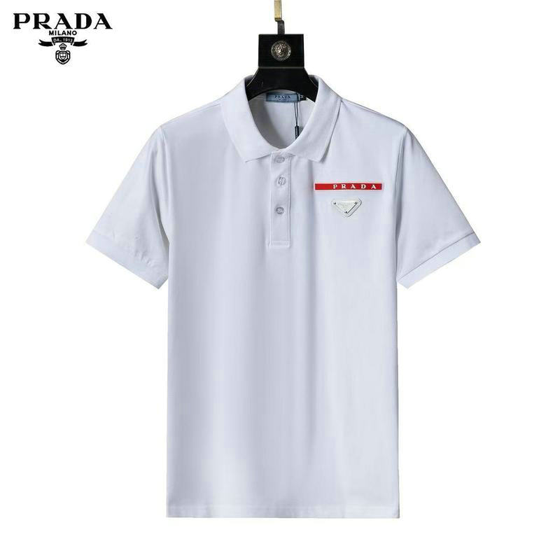 Wholesale Cheap High Quality P.rada Replica Lapel Designer T shirts for Sale