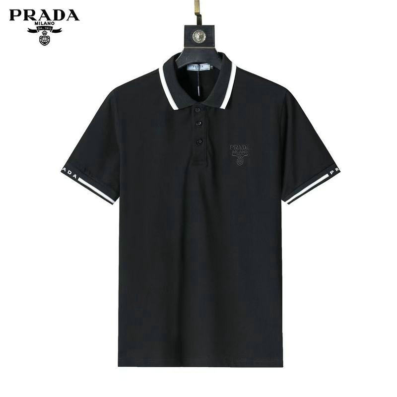 Wholesale Cheap High Quality P.rada Replica Lapel Designer T shirts for Sale