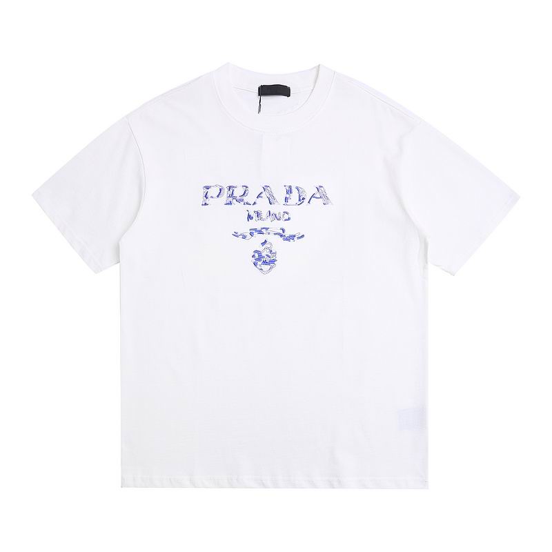 Wholesale High-quality P.rada Short Sleeve Crew Neck T-Shirts for sale
