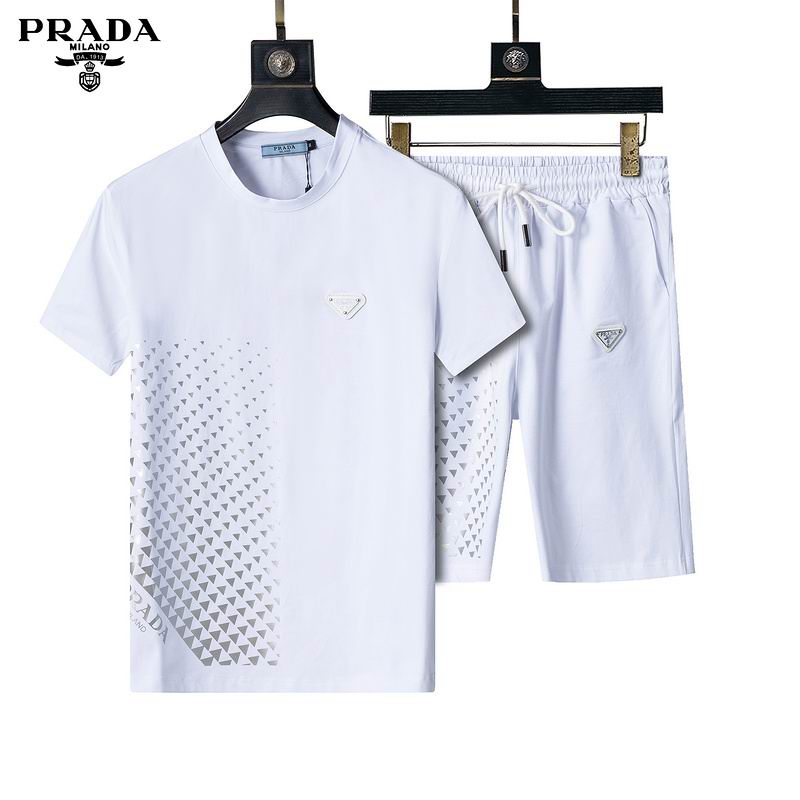 Wholesale Cheap High Quality P.rada Short Sleeve Designer Tracksuits for Sale