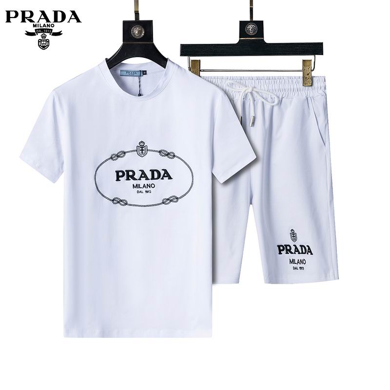 Wholesale Cheap P.rada Short Sleeve Replica Designer Tracksuits for Sale