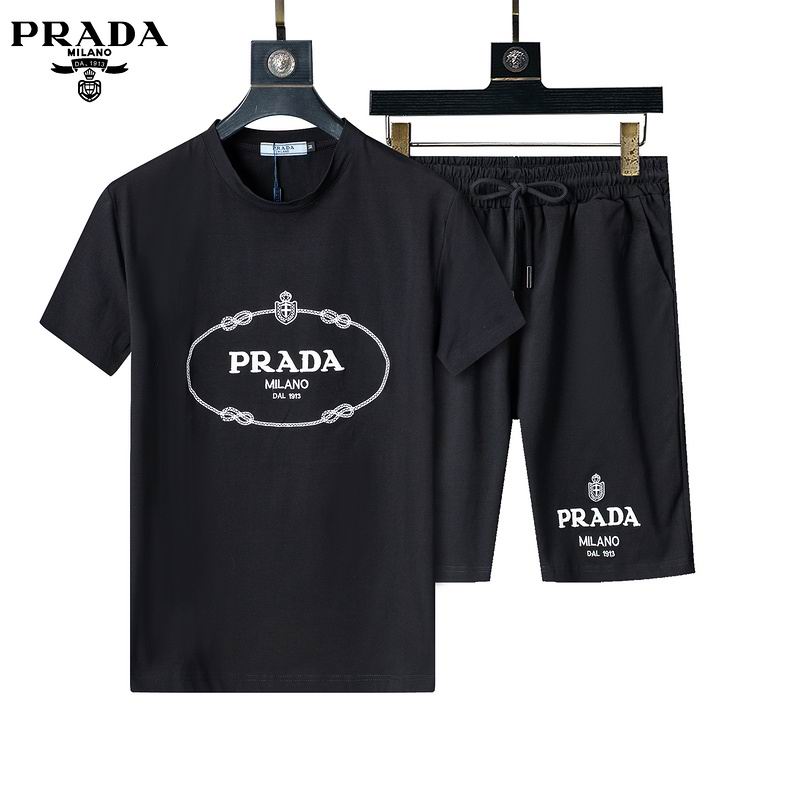 Wholesale Cheap P.rada Short Sleeve Replica Designer Tracksuits for Sale