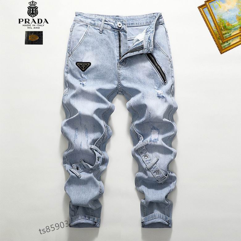 Wholesale Cheap P rada Long Jeans for Sale