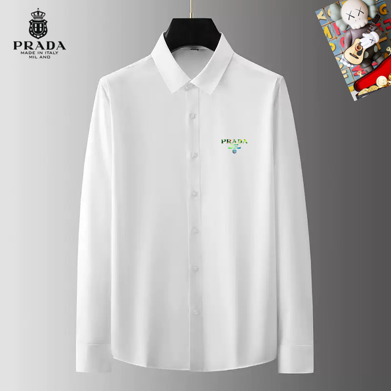 Wholesale Cheap P.rada men Long Sleeve Designer Shirts for Sale