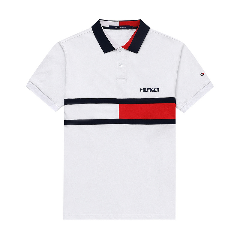 Wholesale Cheap Tommy Short Sleeve Polo Lapel Replica T Shirts for Sale
