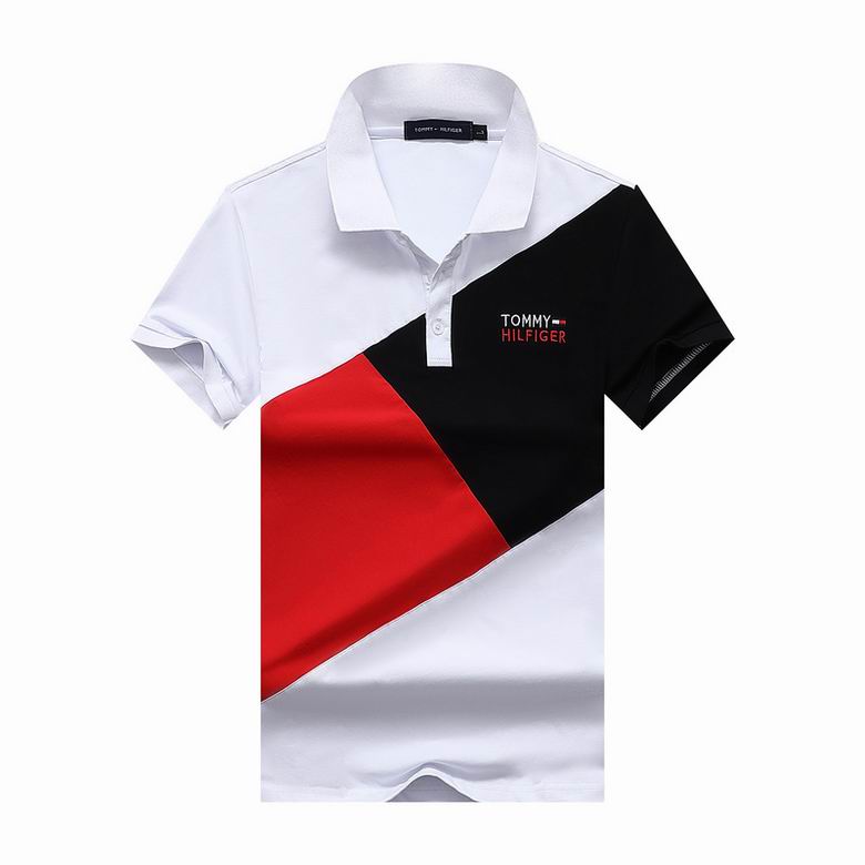Wholesale Cheap T ommy Polo Short Sleeve Lapel T Shirts for Sale