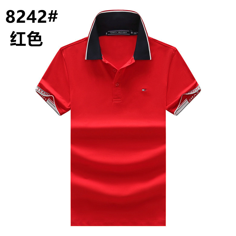 Wholesale Cheap T ommy Short Sleeve Lapel T Shirts for Sale