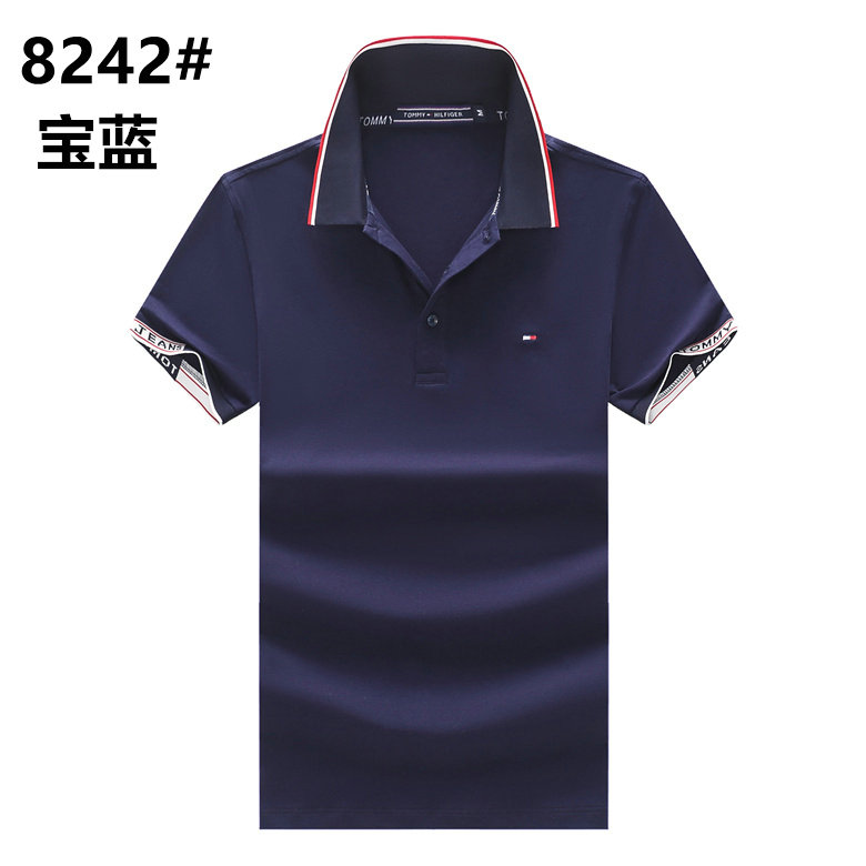 Wholesale Cheap T ommy Short Sleeve Lapel T Shirts for Sale