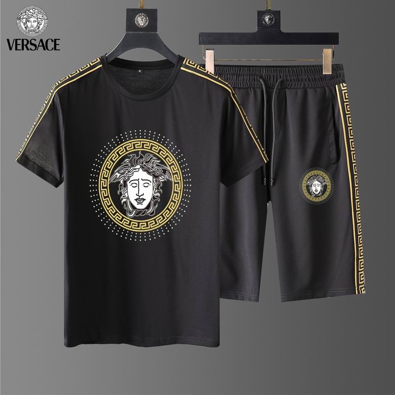 Wholesale Cheap V ersace Short Sleeve Tracksuits for Sale